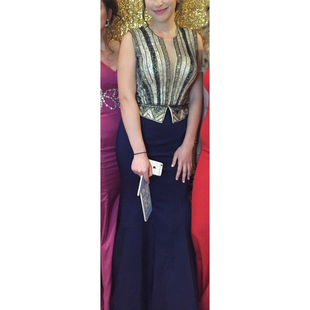 Jovani Navy Dress (Bridesmaid/Prom)